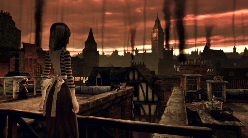 Screenshot do jogo. Alice: Madness Returns tem gráficos razoáveis.
